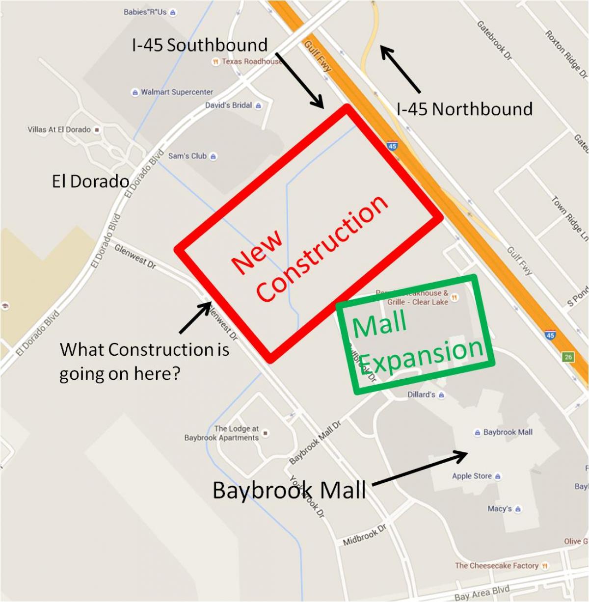harta e Baybrook mall