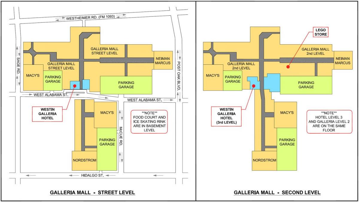 Houston Galleria mall hartë