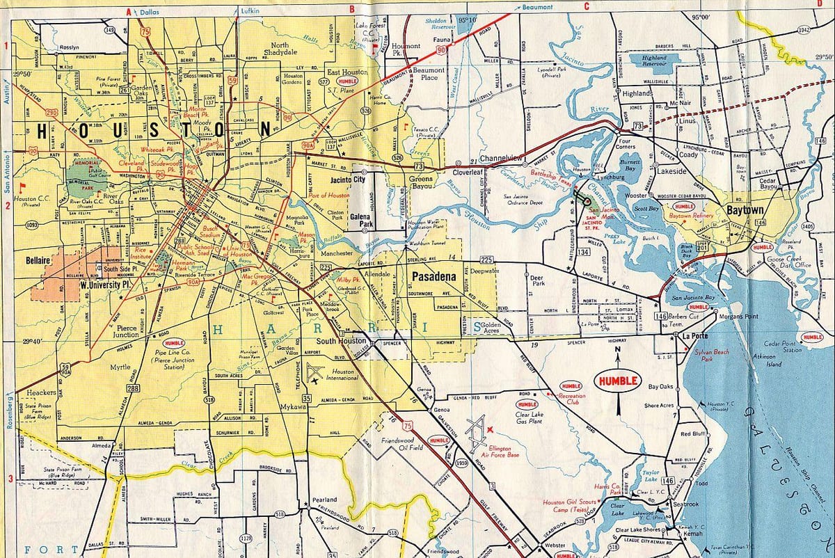 Houston në një hartë