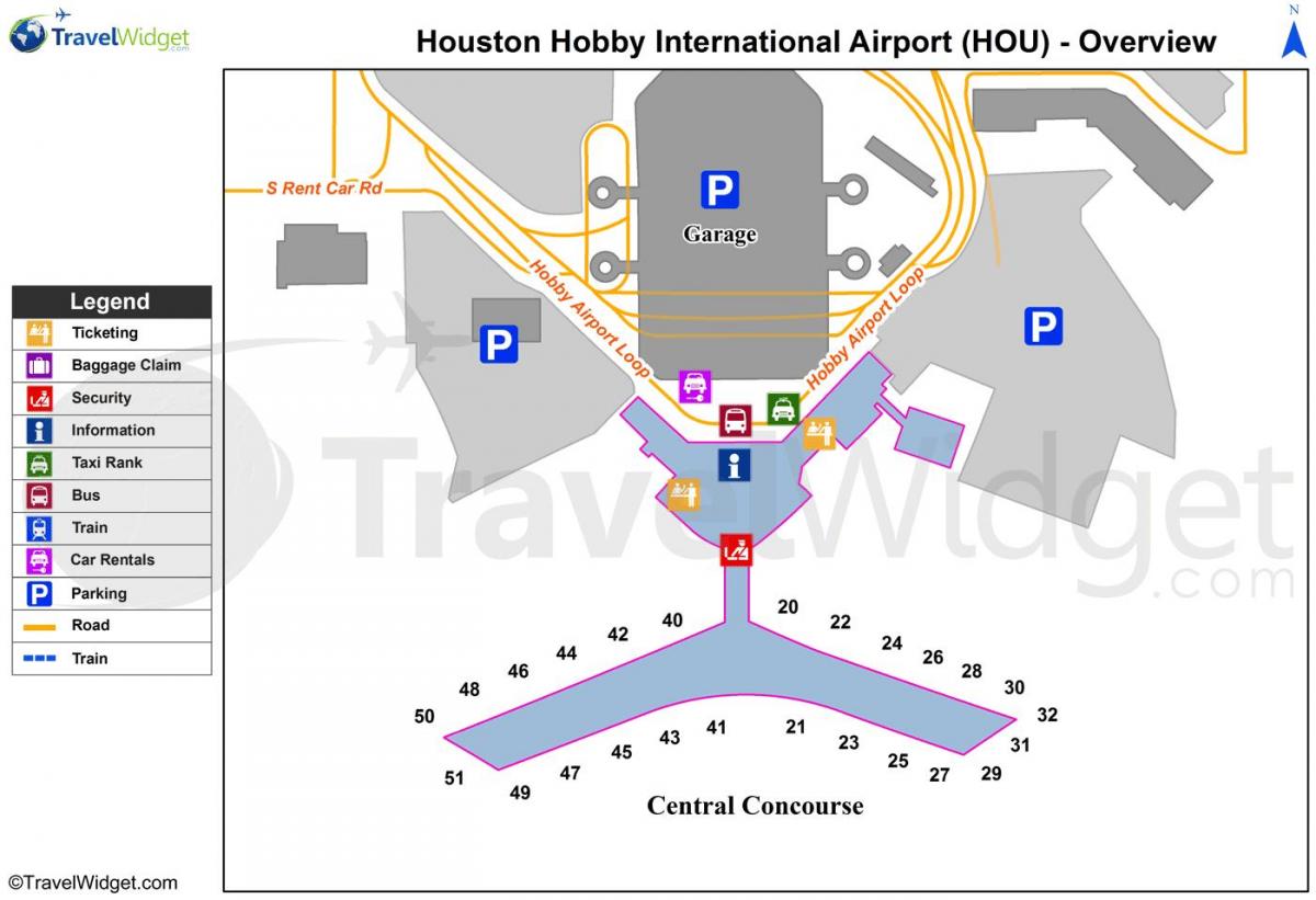 i hartave të Houston aeroport