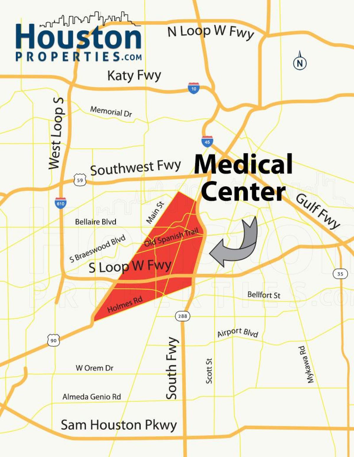 i hartave të Houston medical center
