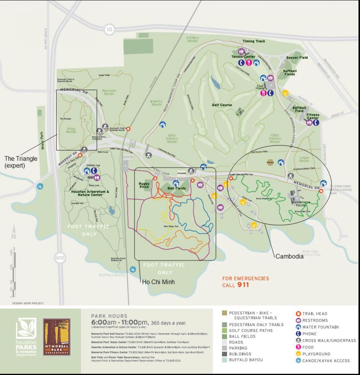 harta e Memorial park Houston
