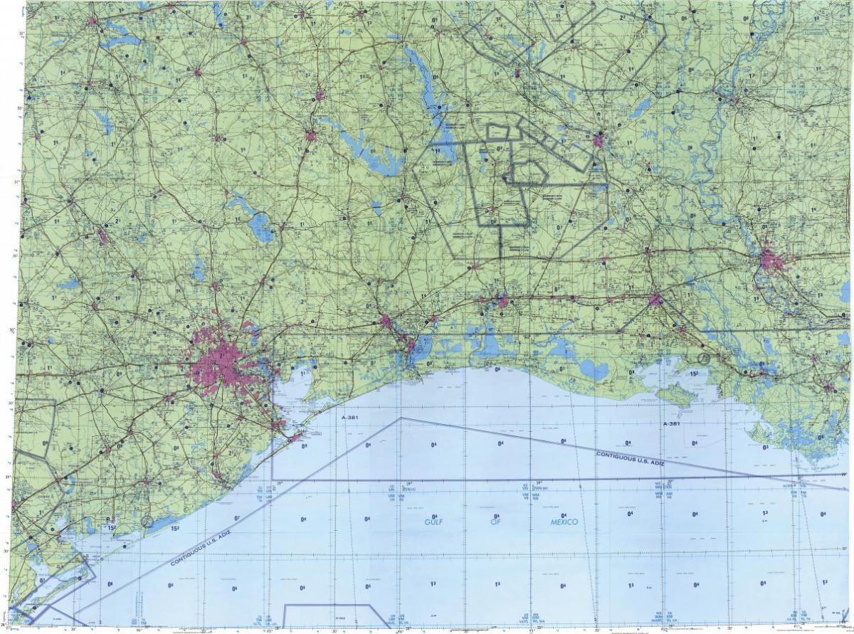 topografike hartë e Houston