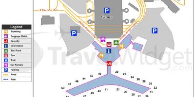 I hartave të Houston aeroport