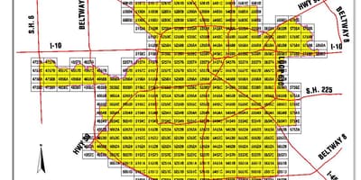 Houston zonën e distriktit të shkollës hartë