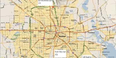 I hartave të Houston metro area