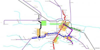 Metro hekurudhor hartave të Houston