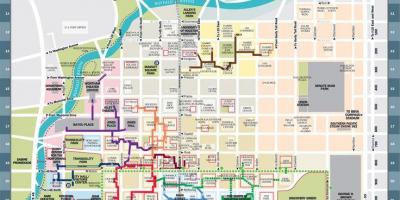 Në qendër të qytetit Houston tunelit hartë