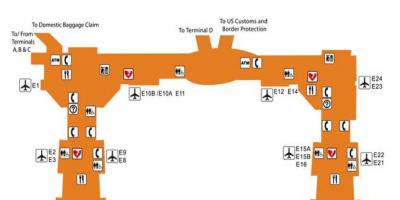 Houston airport terminal harta e